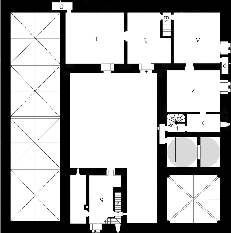 Ricostruzione filologica della pianta del quarto superiore