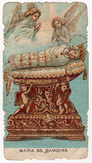 Antica santina della Madonna bambina