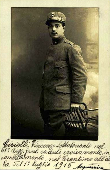 Sottotenente del regio esercito Vincenzo Carmelo Cirielli