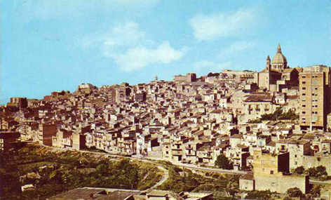 Panorama di Favara nella seconda met degli anni "60/inizio anni "70 del XX sec.